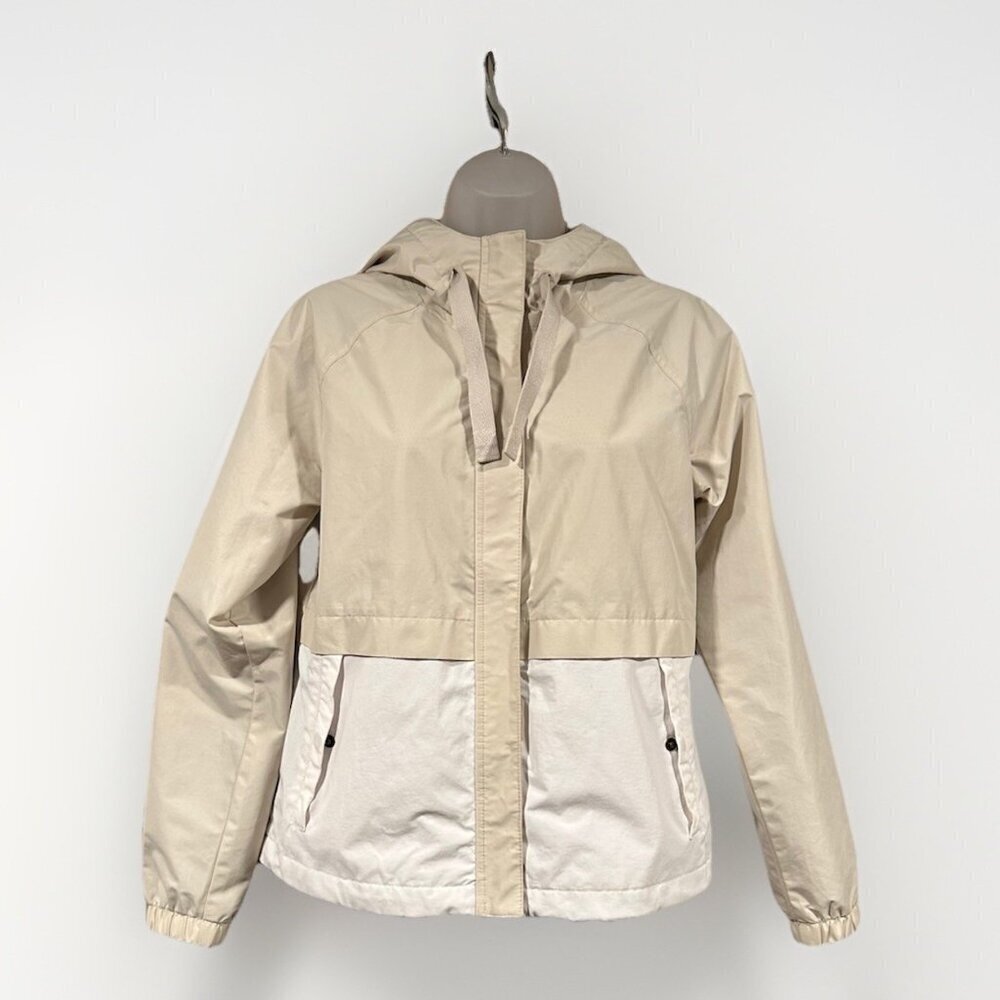Alpine Design Windbreaker Jacket Hooded Beige / White Women’s Size XS Outdoor